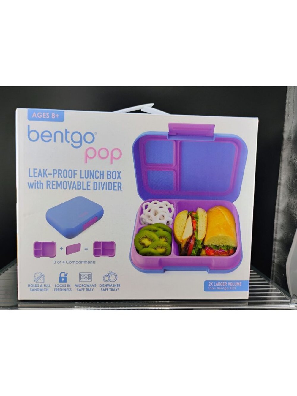 Bentgo Pop Leak-Proof Lunch Box With Removable Divider Blue/Pink
